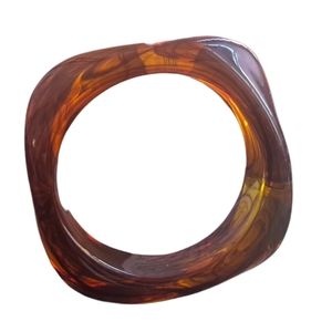 Brown Transparent Bangle Bracelet